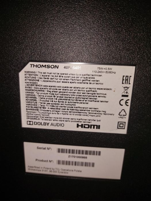 Telewizor Thomson 40FB5406 (40″ Full HD)
