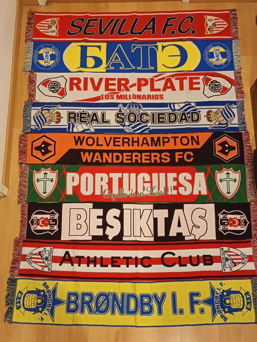 Cachecol - varios clubes de futebol internacionais novos, pede o teu!
