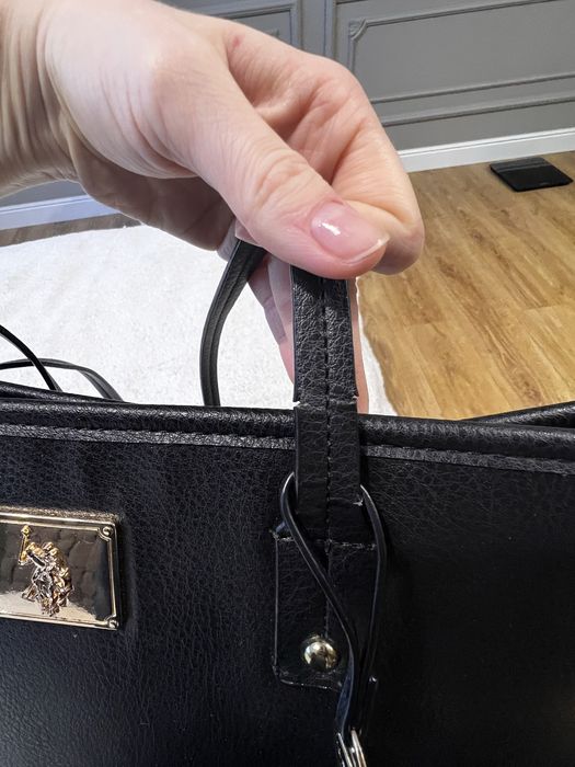 Сумка шопер чорна  жіноча U.S. Polo assn