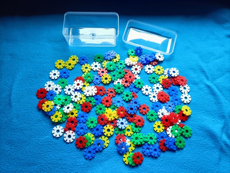 Lote de peças de encaixe didático