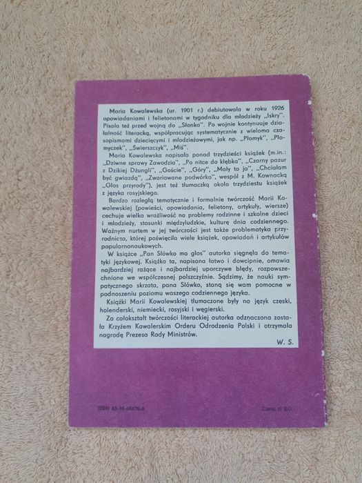Pan Słówko ma głos Maria Kowalewska Nasza Księgarnia