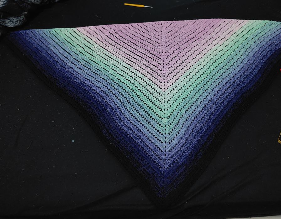 Xaile feito em crochê