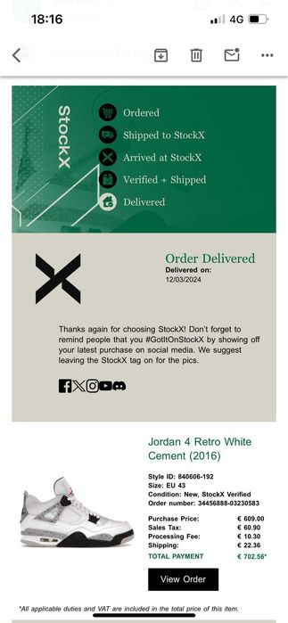 Jordan 4 Retro White Cement (2016)