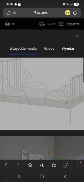 Łóżko ikea minnen