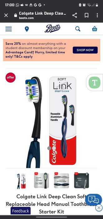 Змінні Насадки 2шт нові для щітки Colgate Link Deep Clean Soft