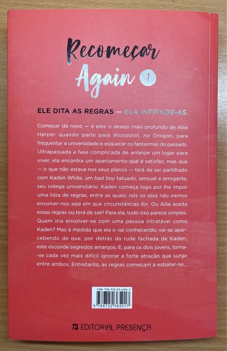 Livro Recomeçar again 1