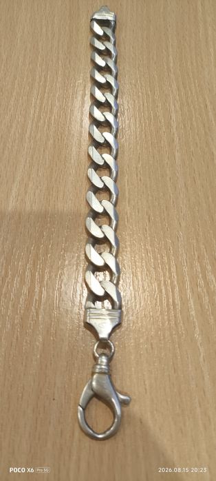 Srebrna bransoletka męska 60gr/22cm