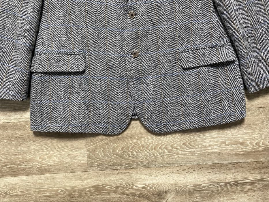 Harris Tweed Men’s Wool Blazer Grey Size 50S US 40S Шерстяний  Піджак