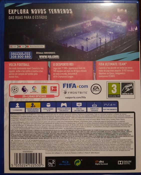 Fifa 20 PS4 como novo