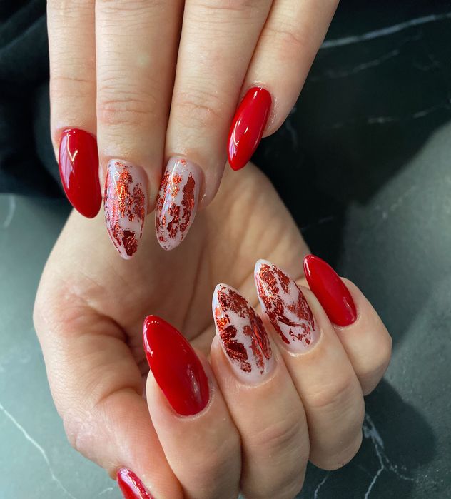 Зміцнення нігтиків гелем 550грн покриття гель лаком 500 , манікюр