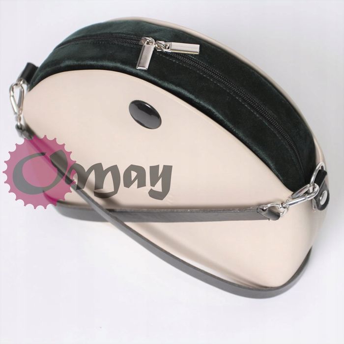 organizer OBAG MOON LIGHT elegancki welur zielony butelkowy OMAY