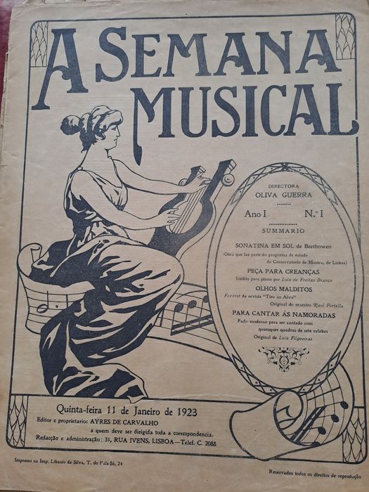 Antigas pautas de música Portuguesa