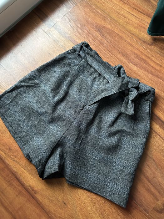 Szare spodenki Pull&bear 36 w kratkę