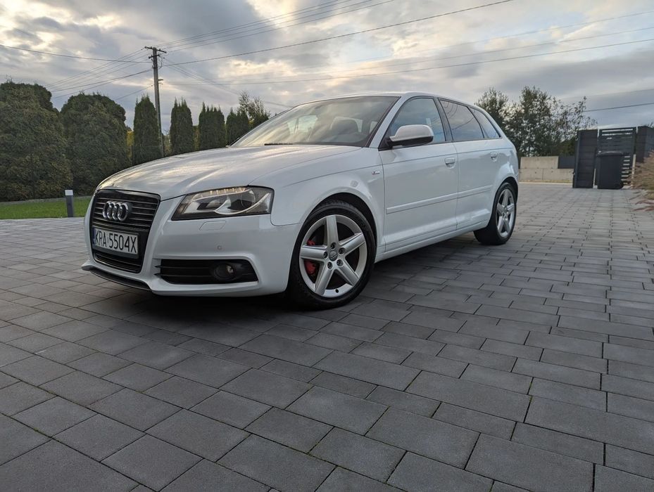 Audi A3 Sportback 2.0 TDI s-line biała perła zadbany CFFB 140hp