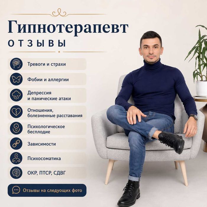Психолог-Гипнотерапевт-Онлайн.Отзывы на Фото! Бepуcь за сложные случаи