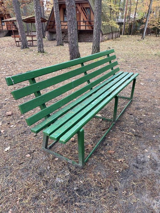 Ławka zielona prl