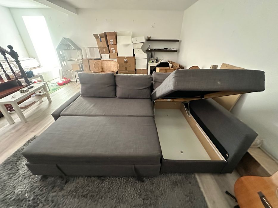 Sofá cama de canto com arrumação FRIHETEN IKEA