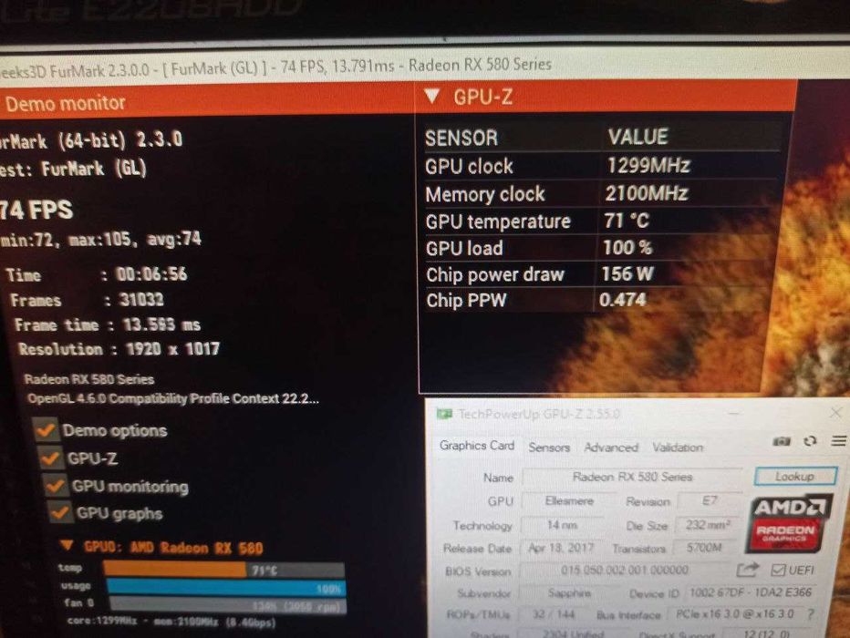 Відеокарта SAPPHIRE RX 580 NITRO+ SE 8GB (відмінний стан)