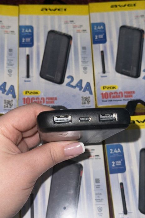 PowerBank AWEI P20K 10000mAh, 2xUSB