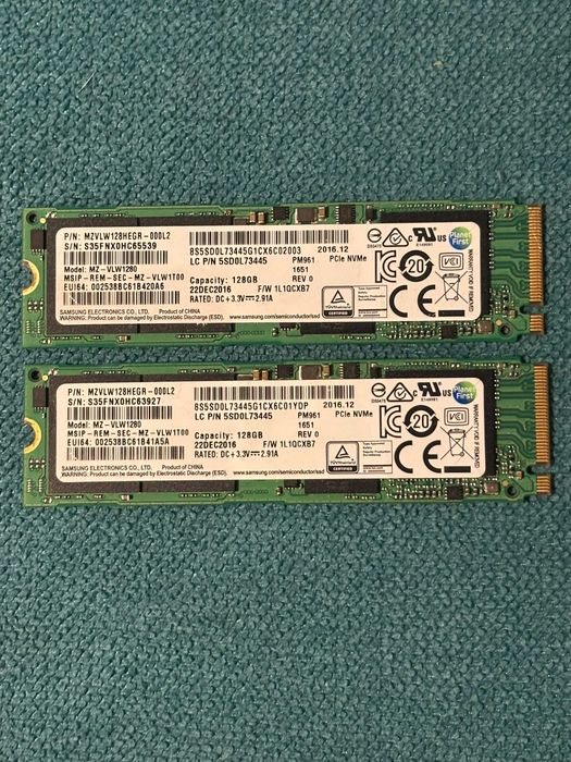 SSD M.2 NVMe 128GB Samsung PM961 (Portátil / PC)