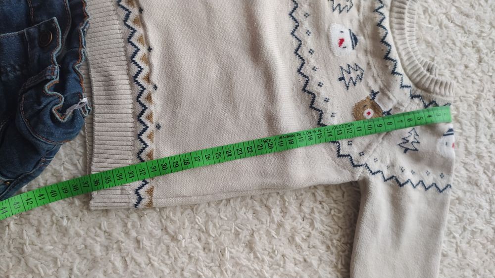 C&A sweter i jeansy zestaw r. 92