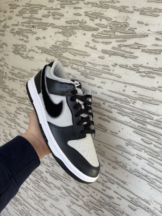Nike Dunk Low Chenille Swoosh Black Grey 46 *NOWE*