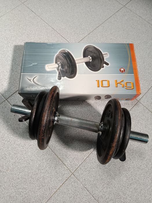 2 Conjuntos de Halteres DOMYOS 10 kg – Ajustáveis