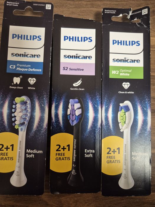 Насадки philips sonicare s2, w2, c3 - 3 шт в упаковці