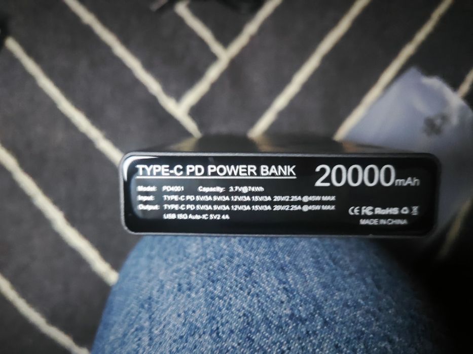 Павербанк Emigvela PD 45W для ноутбука, планшета та ін