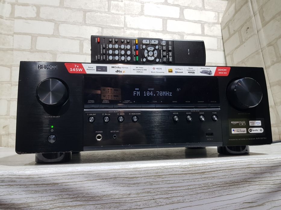 7.2 AV ресивер DENON AVR S970H 7x125 Вт HDMI Wi-Fi Bluetooth, 8K