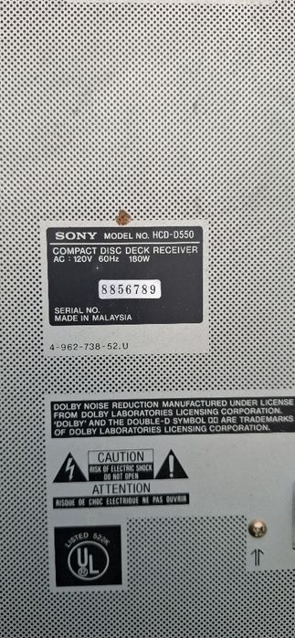 Музичний центр Sony LBT-D550 (без колонок)