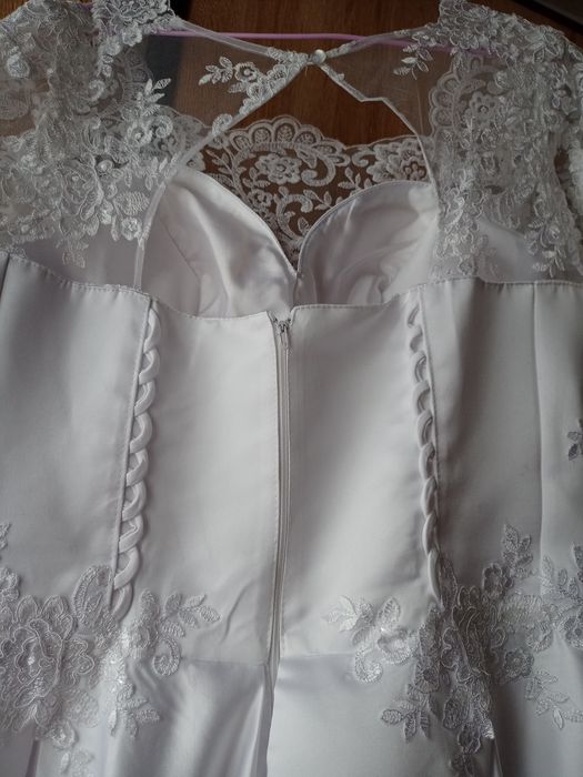 Свадебное платье 52 54 56 большой размер атласное