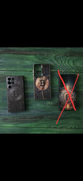 Чехол на телефон Samsung S 23 ultra. Bitcoin