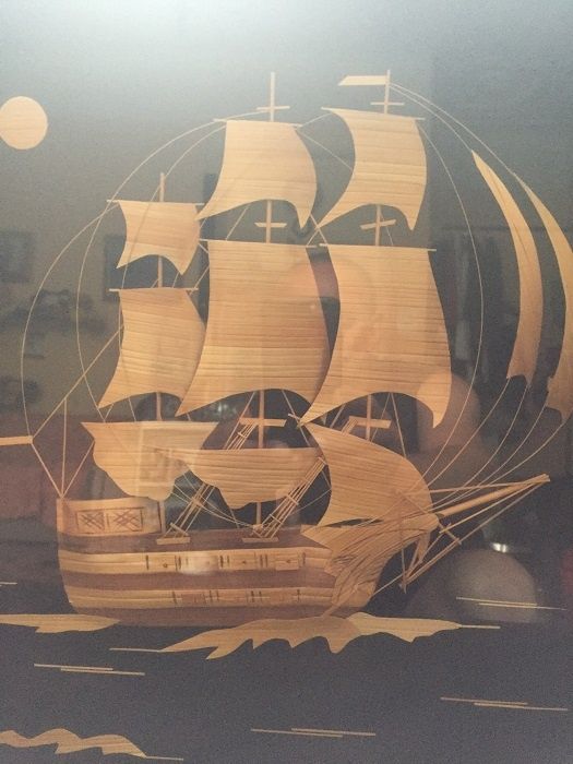 Панно декоративное из соломки 