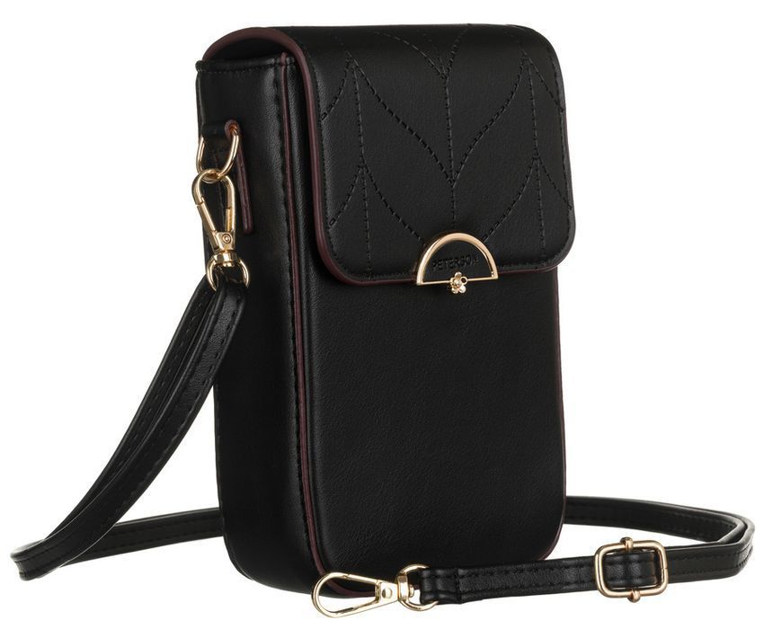 mini torebka-portfel ze skóry ekologicznej - peterson