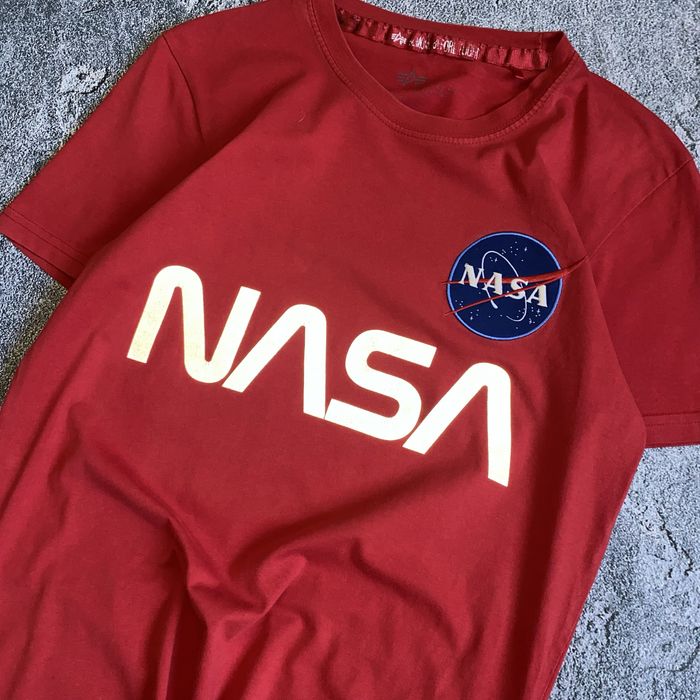 Футболка червона від alpha industries , чоловіча футболка альфа