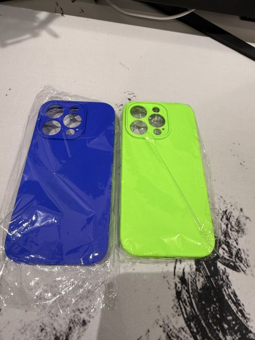 Zestaw Nowych Etui na iPhone 15 Pro – Kobalt & Neon Lime