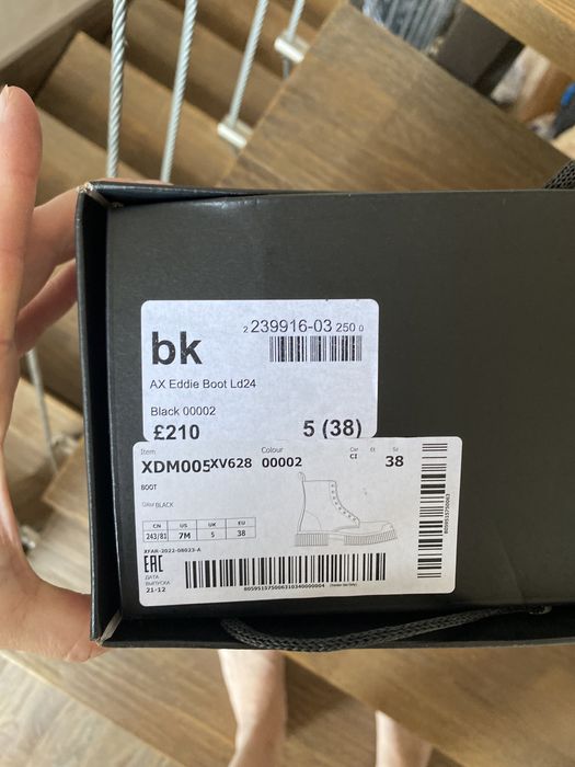 Шкіряні чоботи черевики Armani Exchange