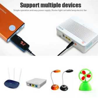Кабель USB 5v-DC 9v-12v підвищувальний для роутера + 8 перехідників