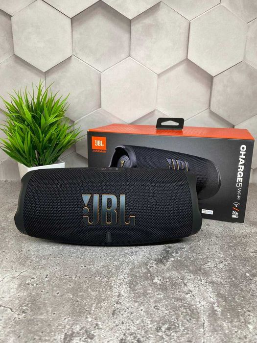 Колонка JBL Charge 5 wifi black оригінал (повний комплект)
