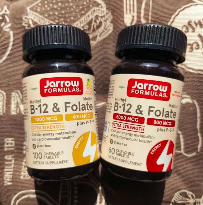 Jarrow вітамін метил В12 В9 метил фолат Methyl B 6 12 500 1000 folat