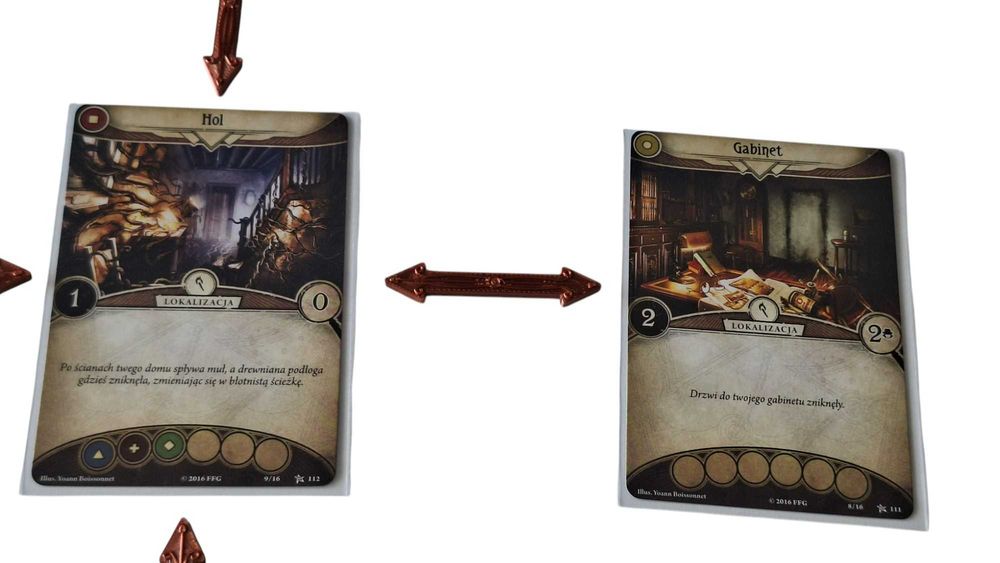 Horror w Arkham LCG Strzałki znaczniki pasują do gry planszowej