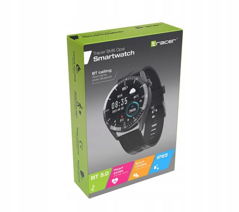Smartwatch Tracer SM6 Opal czarny NOWY