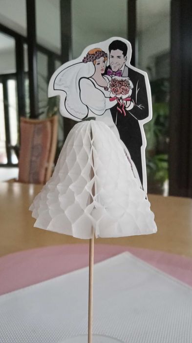 Ślubne dekoracje papierowe 19 cm