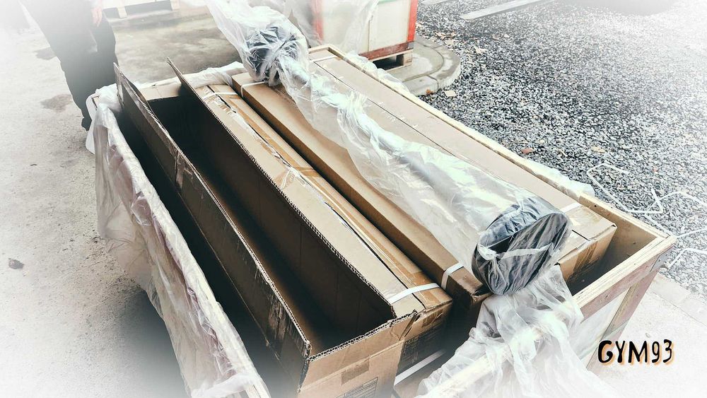 Zestaw 10 sztang stałych do 50 kg Szare Tekstura Gięte