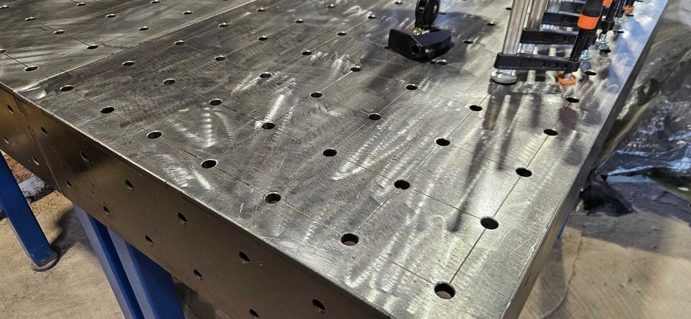 Dwa stoły spawalnicze 120x70 cm, frezowany blat na CNC, stal 12 mm