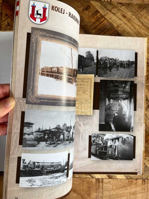 Praszka na starej pocztówce i fotografii kolej OSP straż graniczna