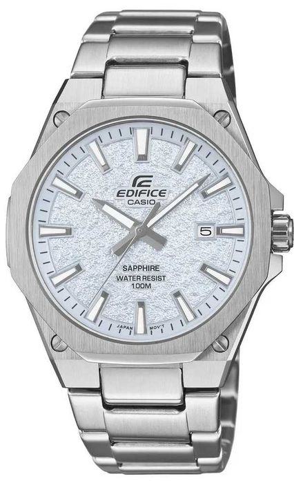 Zegarek Casio Edifice– lodowa tarcza • Szkło Sapphire • 100M
