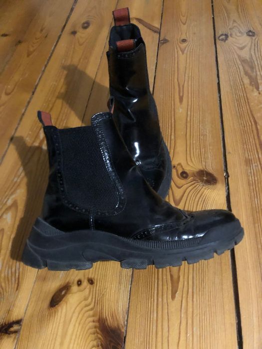 Marc O'Polo buty botki sztyblety na platformie za kostkę 39- 25,5cm
