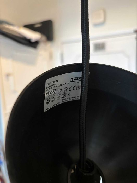 Cabos para candeeiro de teto IKEA Sunneby pretos
